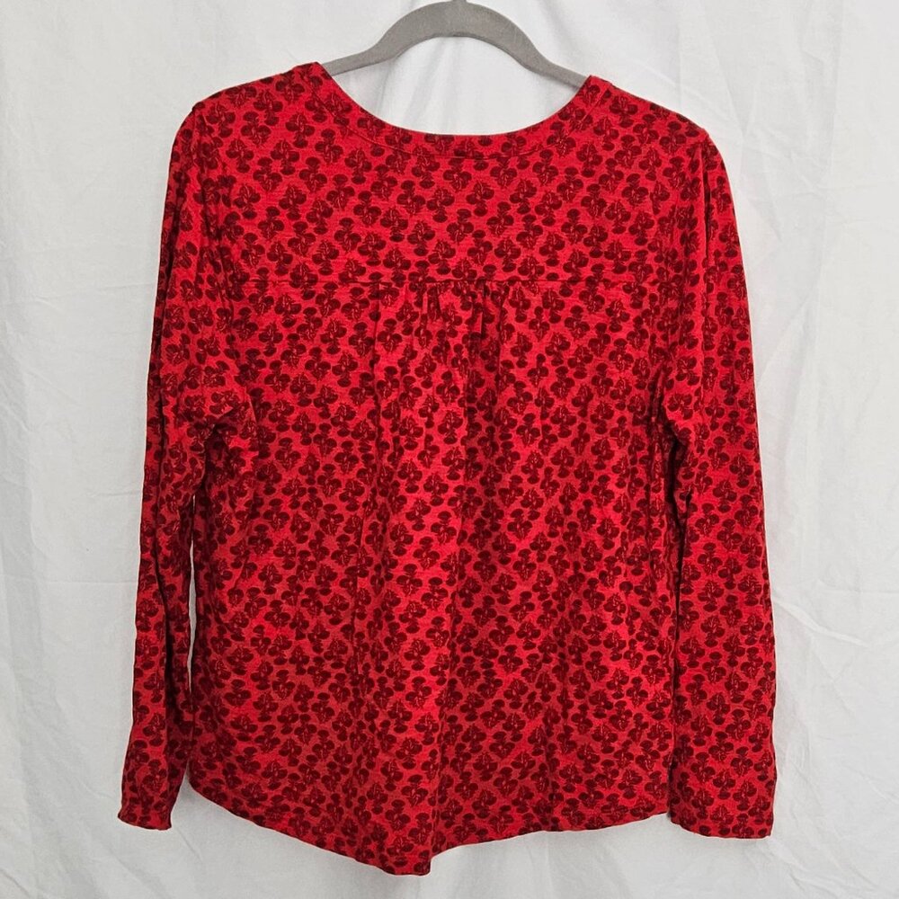 Long Sleeve, Split-Neck Blouse - Picture 4 of 5